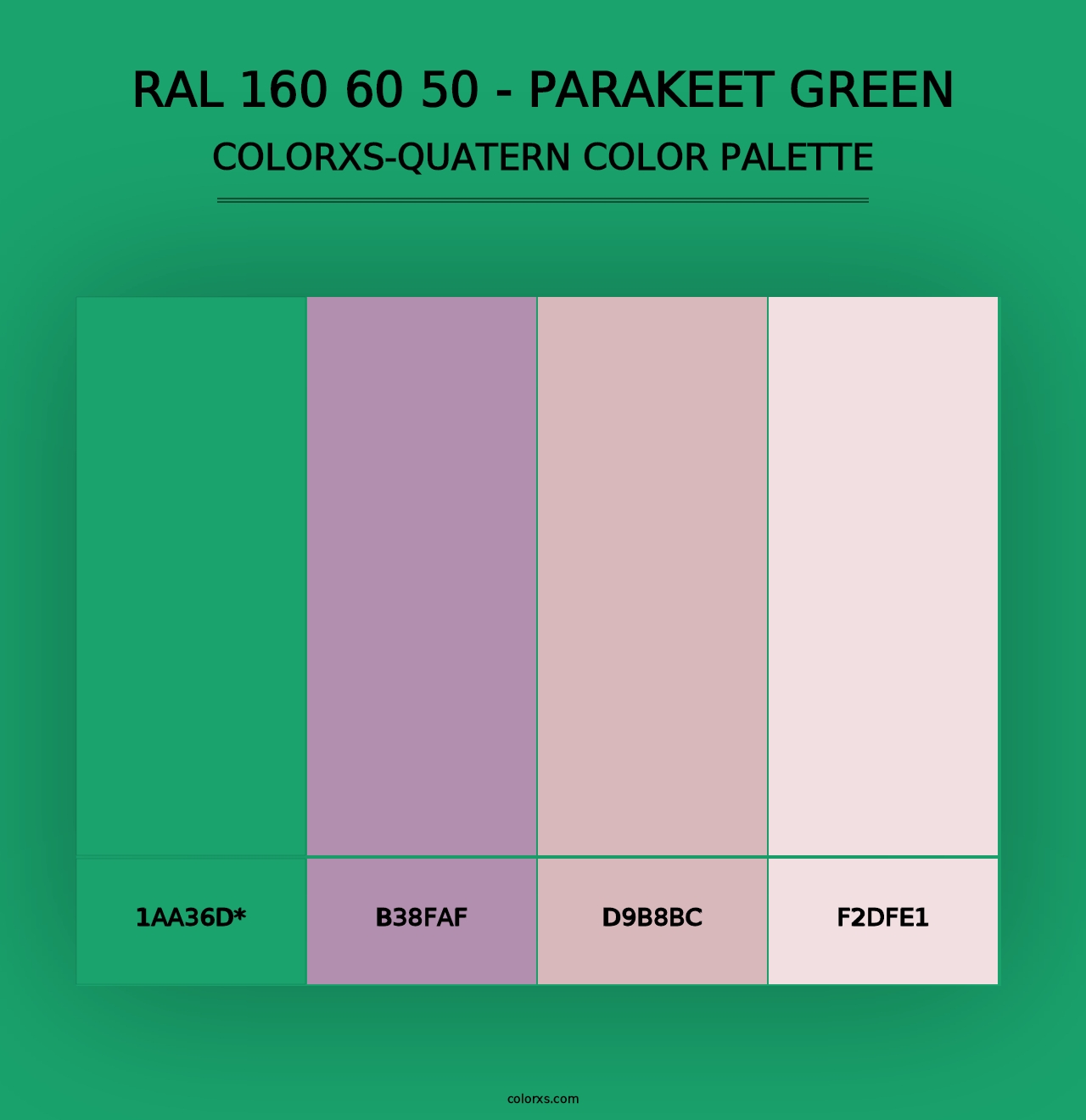 RAL 160 60 50 - Parakeet Green - Colorxs Quad Palette