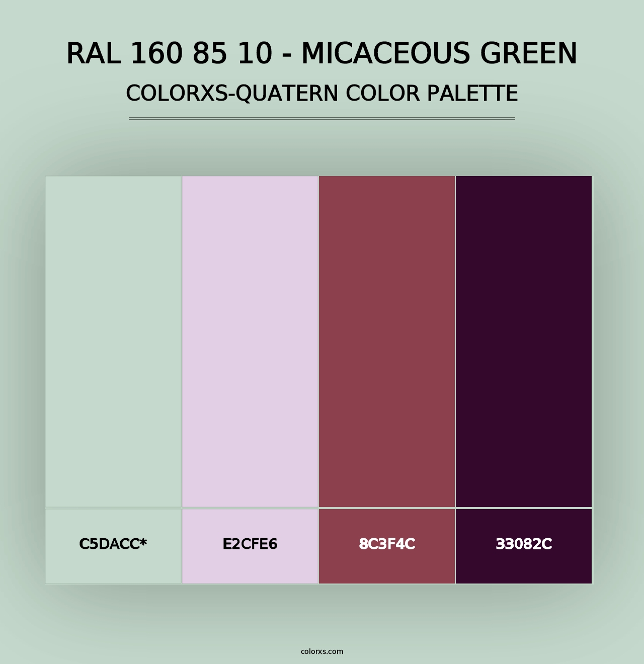 RAL 160 85 10 - Micaceous Green - Colorxs Quad Palette