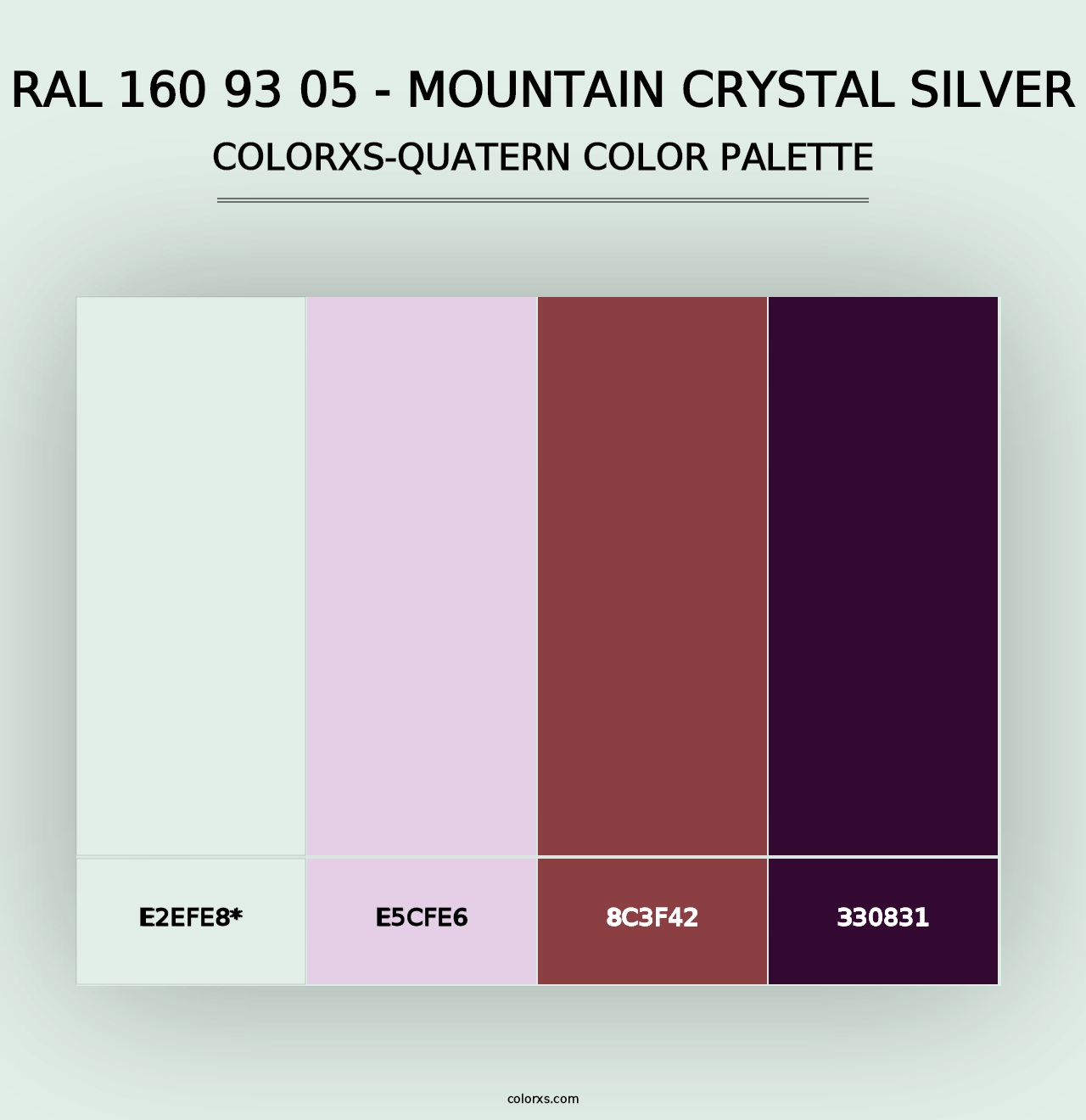 RAL 160 93 05 - Mountain Crystal Silver - Colorxs Quad Palette