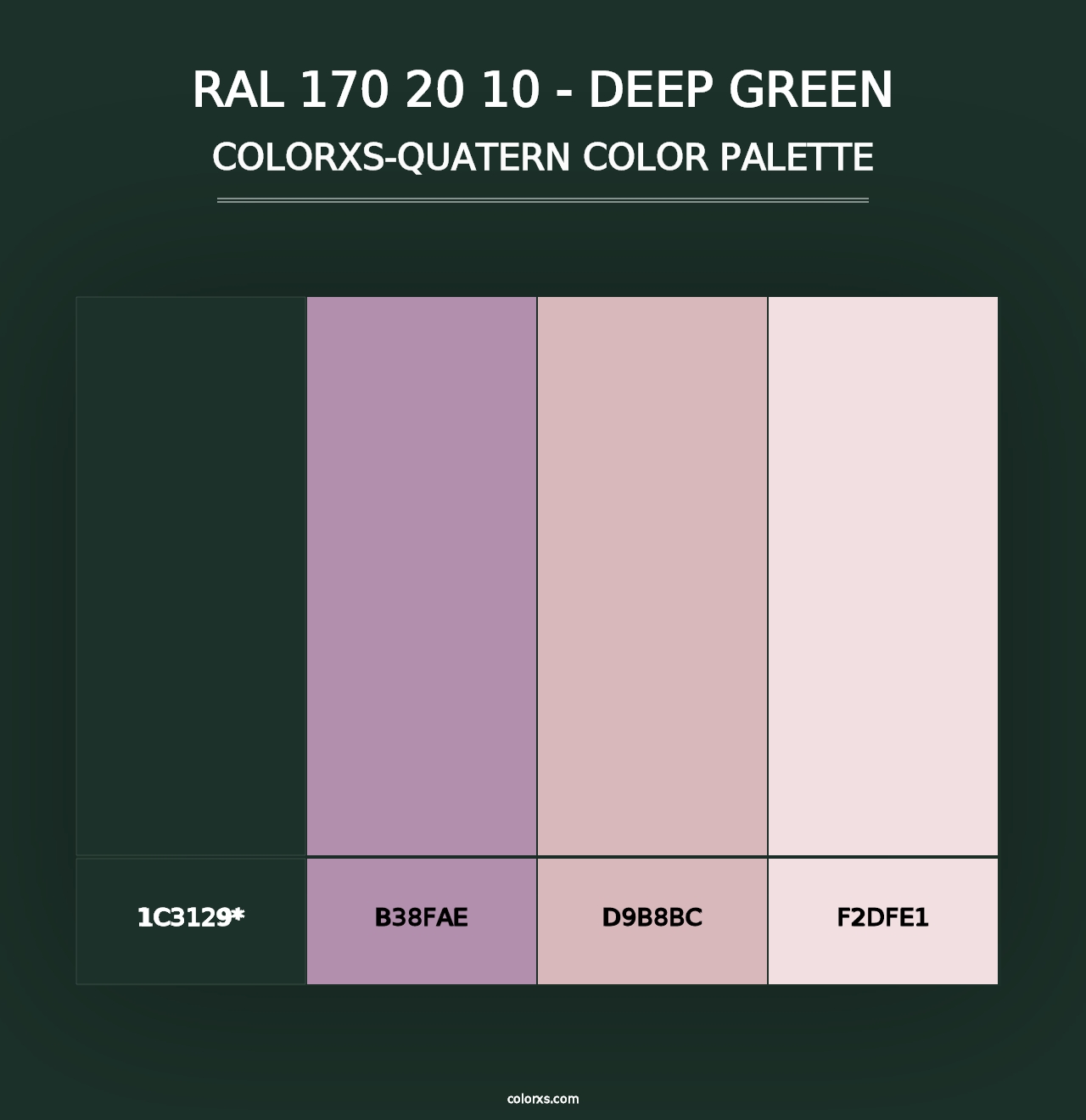 RAL 170 20 10 - Deep Green - Colorxs Quad Palette