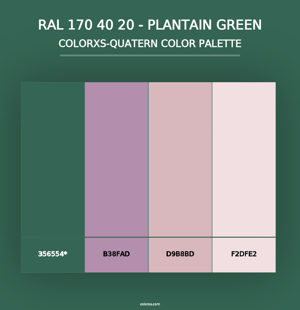 RAL 170 40 20 - Plantain Green - Colorxs Quad Palette