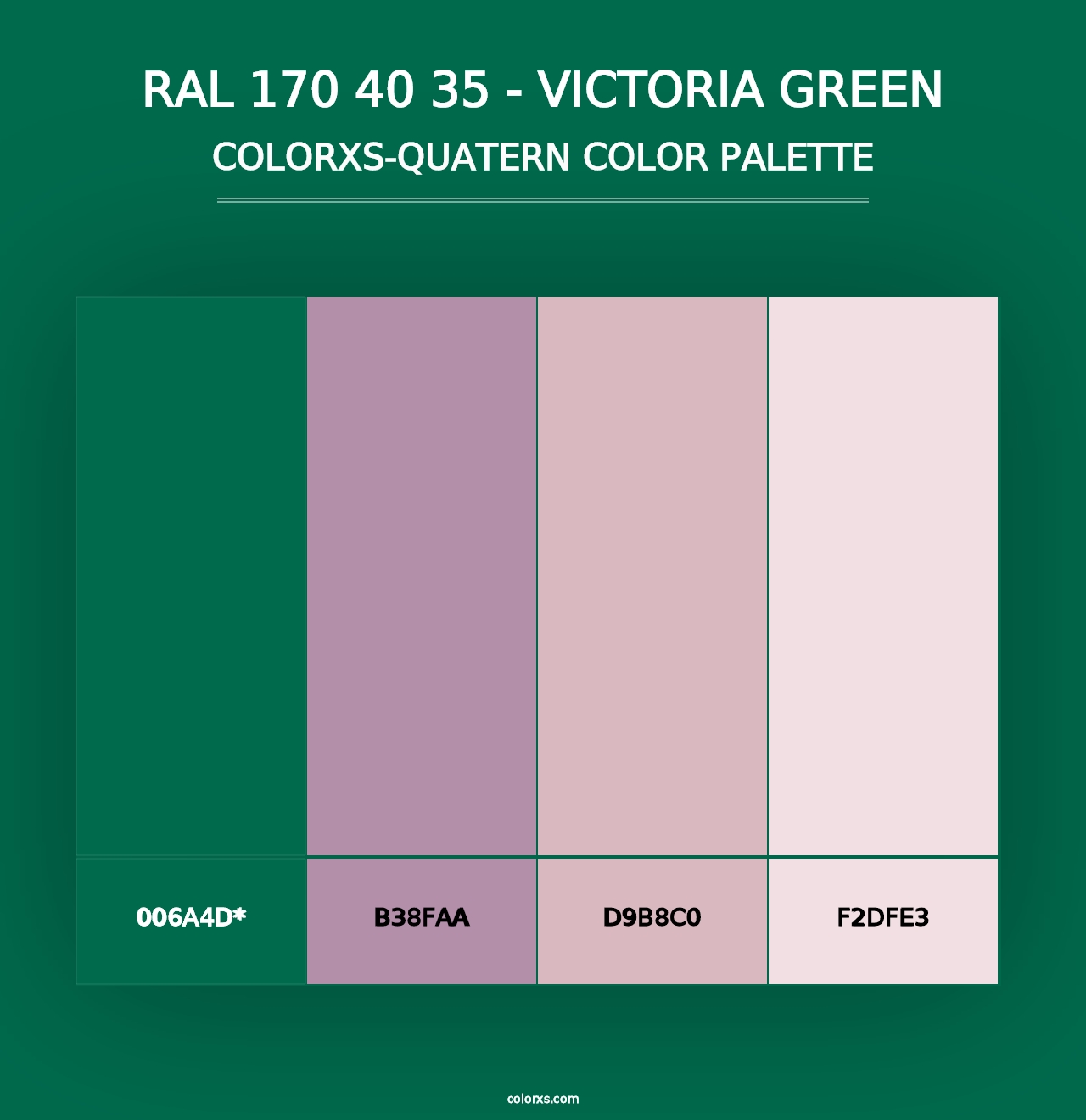 RAL 170 40 35 - Victoria Green - Colorxs Quad Palette