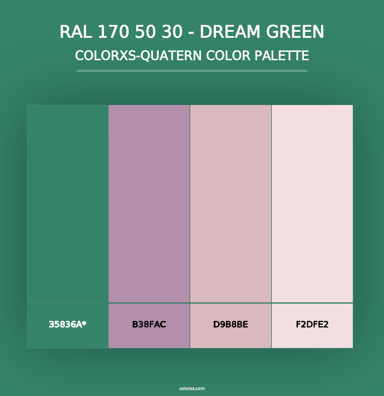 RAL 170 50 30 - Dream Green - Colorxs Quad Palette