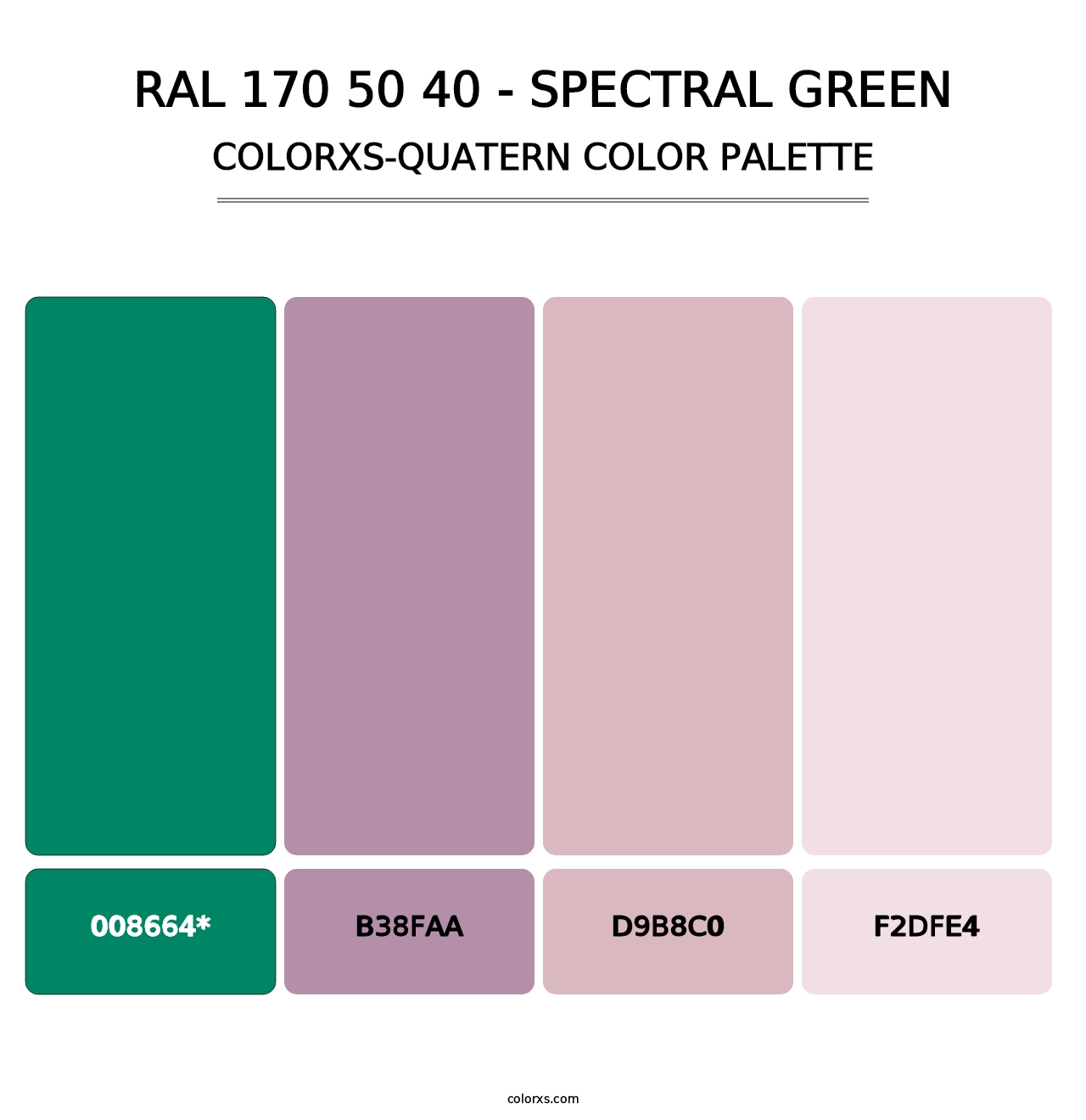 RAL 170 50 40 - Spectral Green - Colorxs Quad Palette