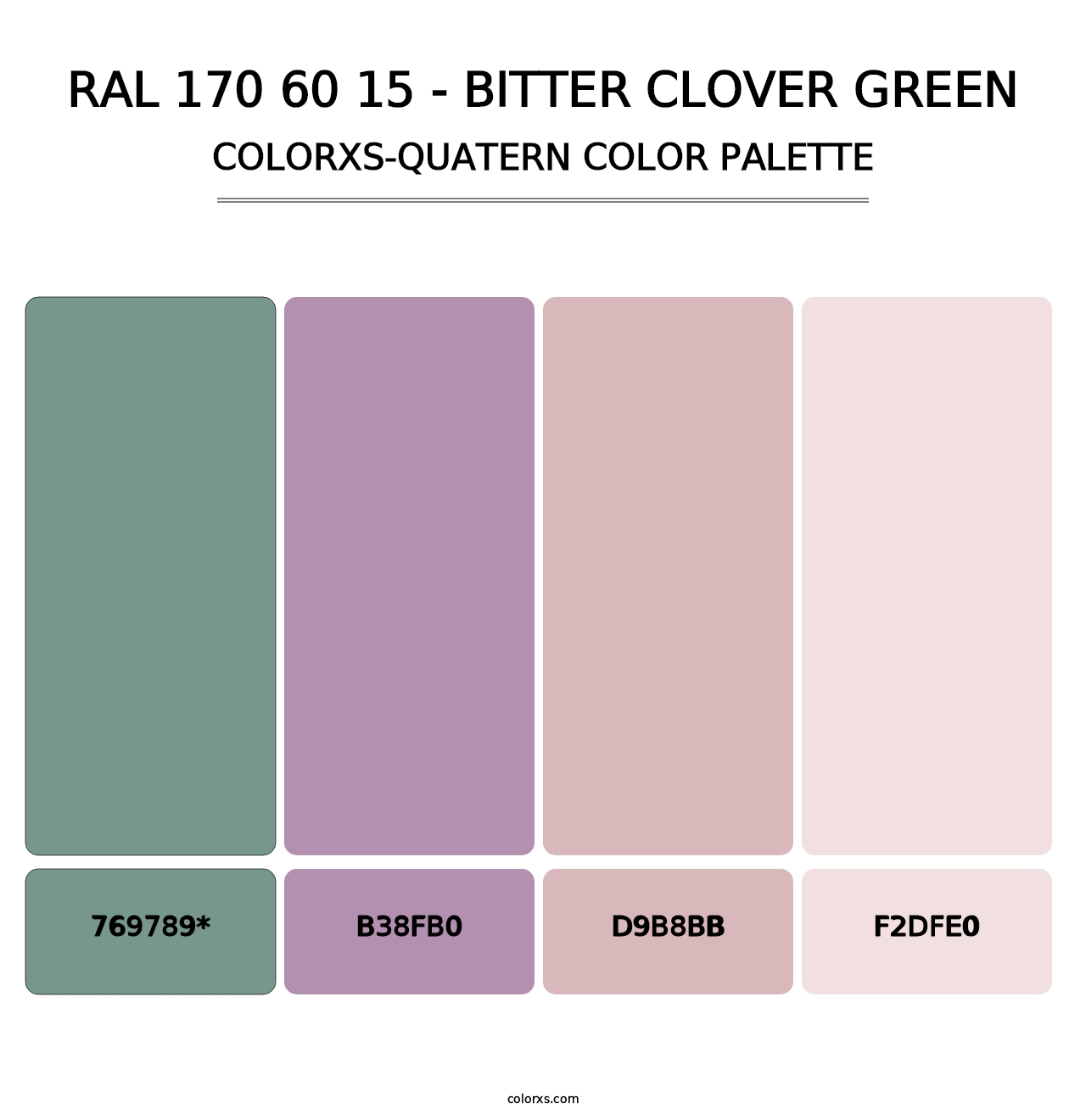 RAL 170 60 15 - Bitter Clover Green - Colorxs Quad Palette