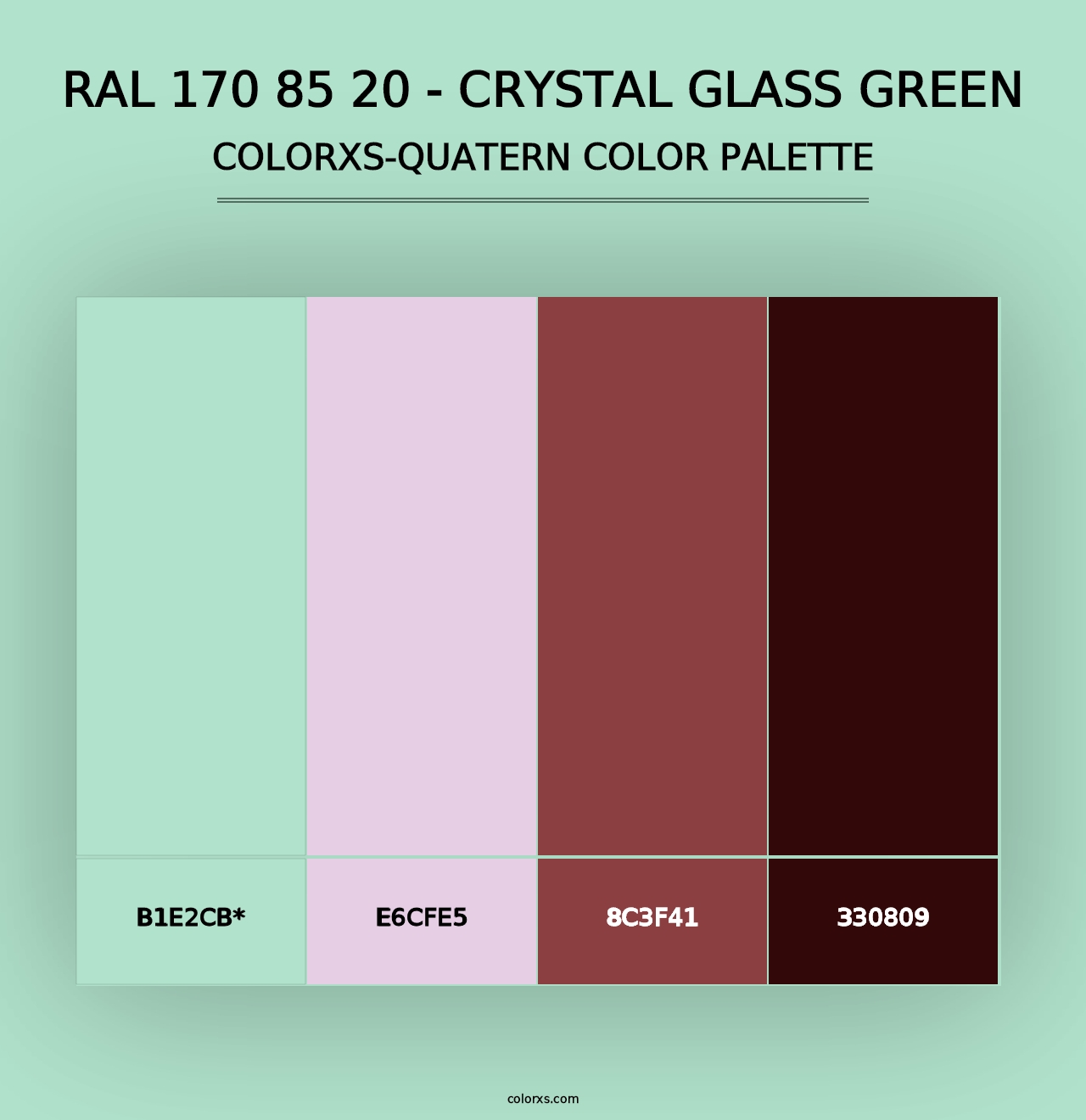 RAL 170 85 20 - Crystal Glass Green - Colorxs Quad Palette