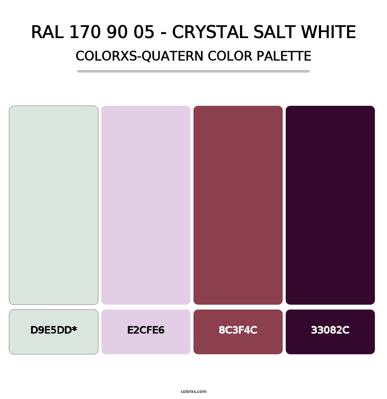 RAL 170 90 05 - Crystal Salt White - Colorxs Quad Palette