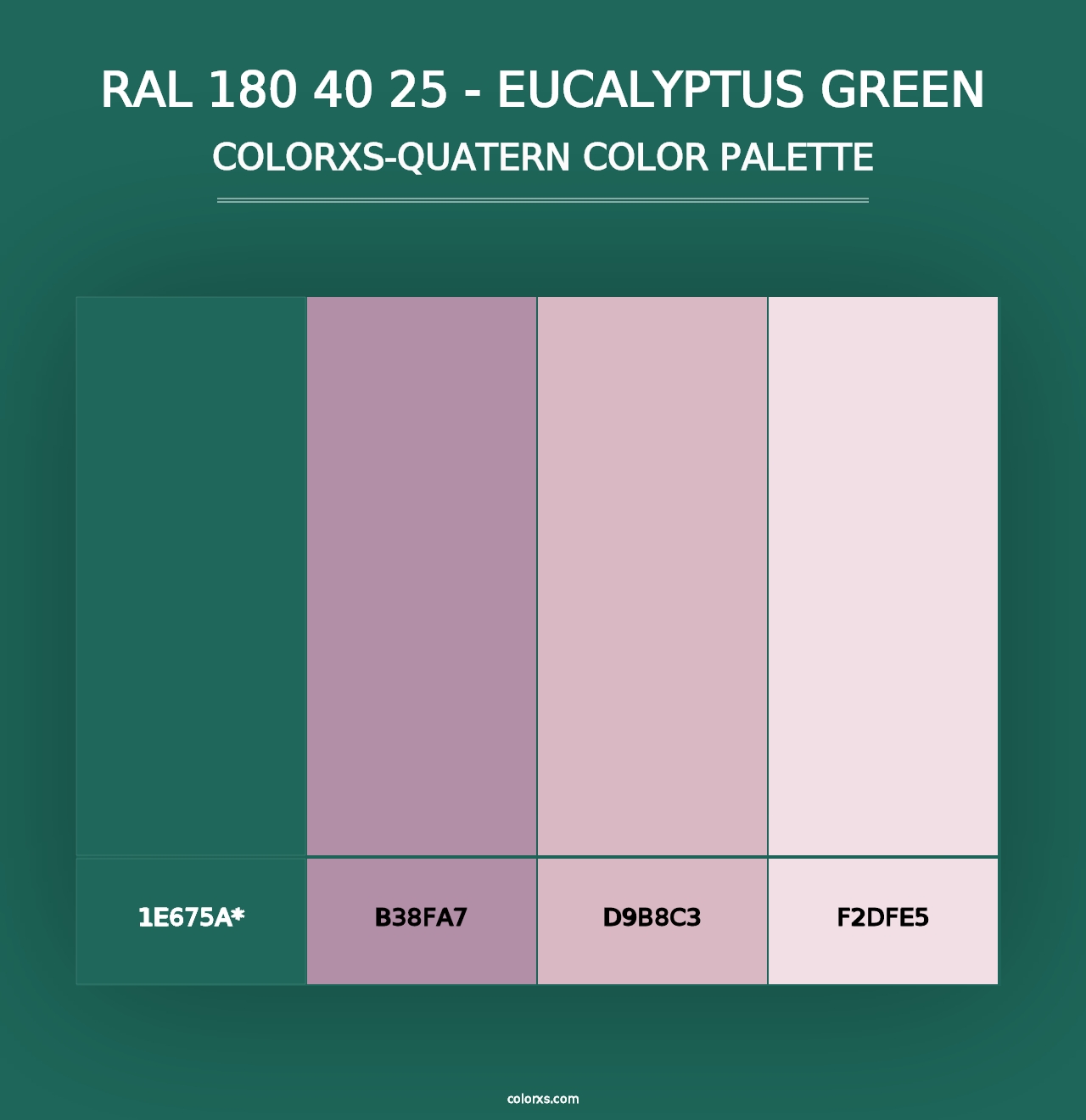 RAL 180 40 25 - Eucalyptus Green - Colorxs Quad Palette