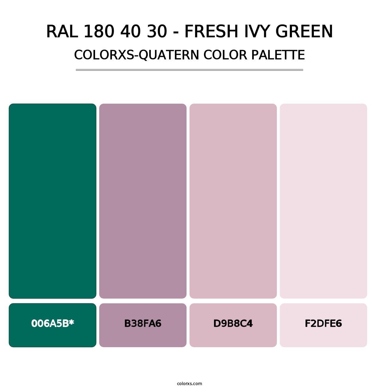 RAL 180 40 30 - Fresh Ivy Green - Colorxs Quad Palette