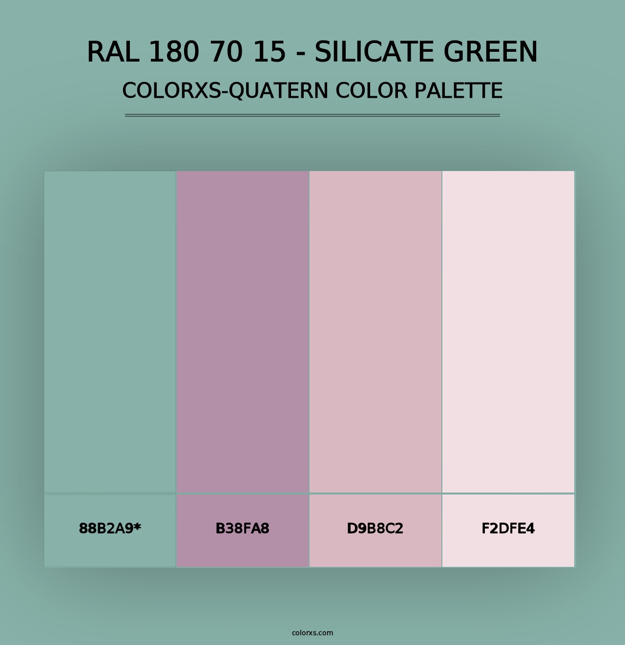 RAL 180 70 15 - Silicate Green - Colorxs Quad Palette