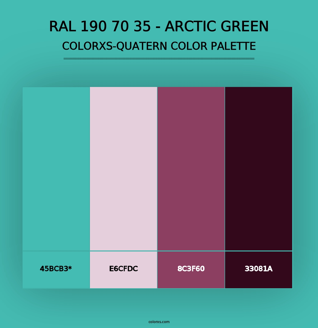 RAL 190 70 35 - Arctic Green - Colorxs Quad Palette