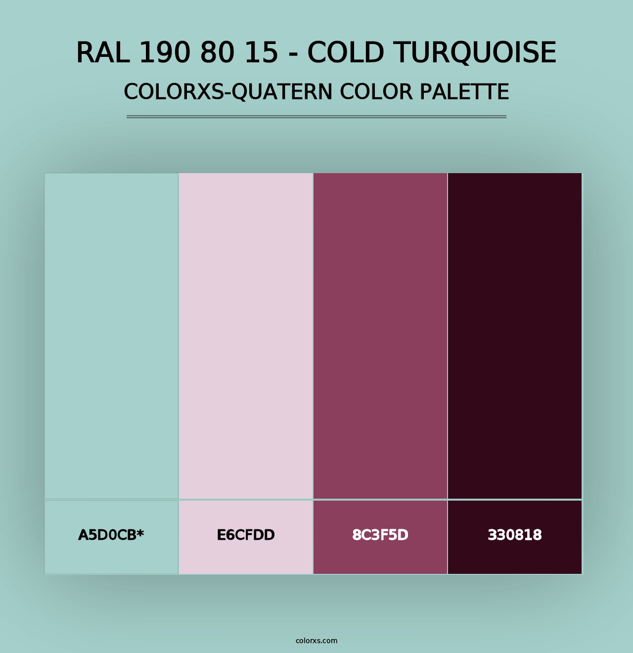 RAL 190 80 15 - Cold Turquoise - Colorxs Quad Palette