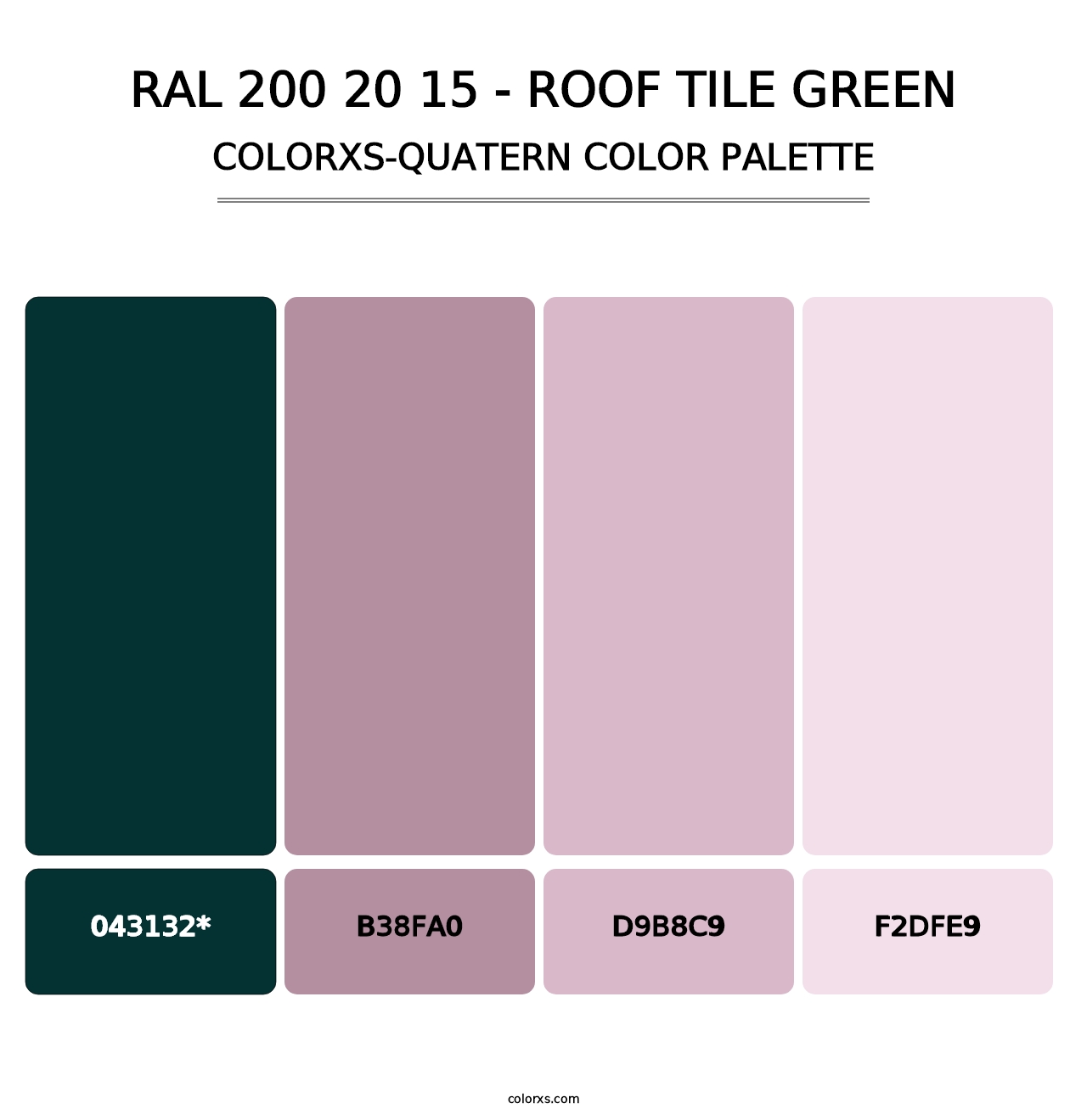 RAL 200 20 15 - Roof Tile Green - Colorxs Quad Palette