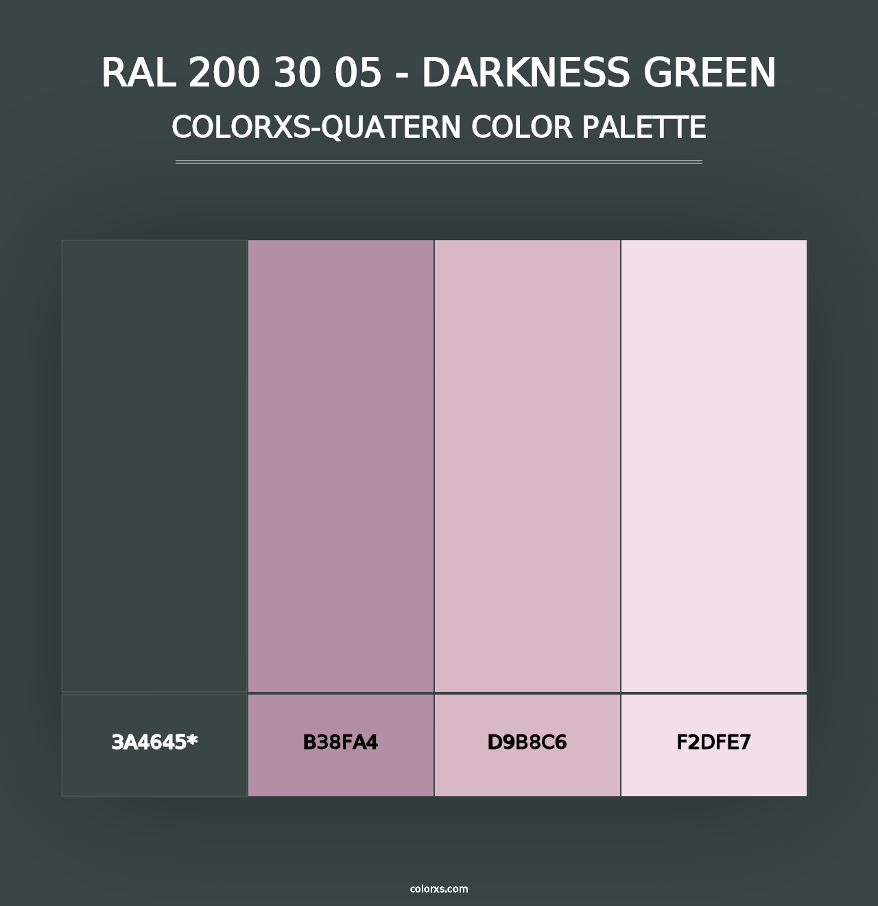 RAL 200 30 05 - Darkness Green - Colorxs Quad Palette