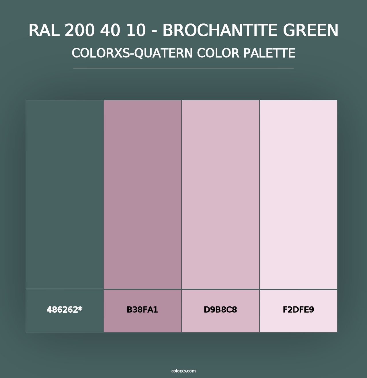 RAL 200 40 10 - Brochantite Green - Colorxs Quad Palette