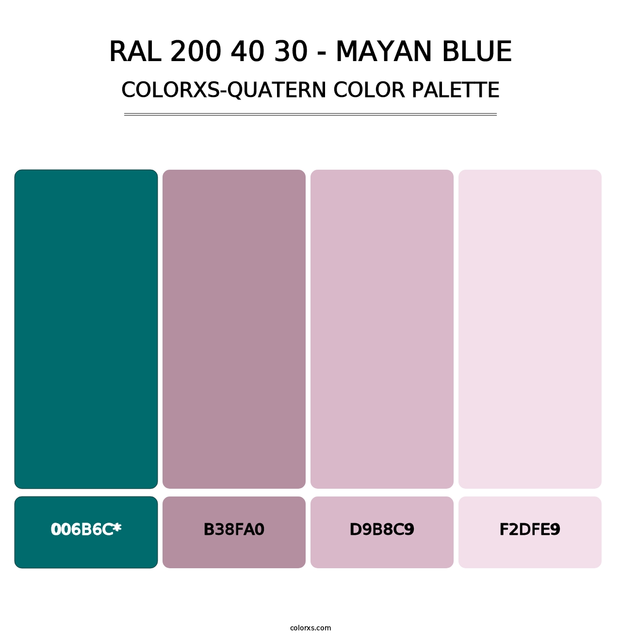 RAL 200 40 30 - Mayan Blue - Colorxs Quad Palette