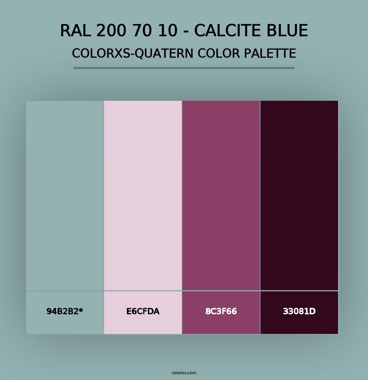 RAL 200 70 10 - Calcite Blue - Colorxs Quad Palette