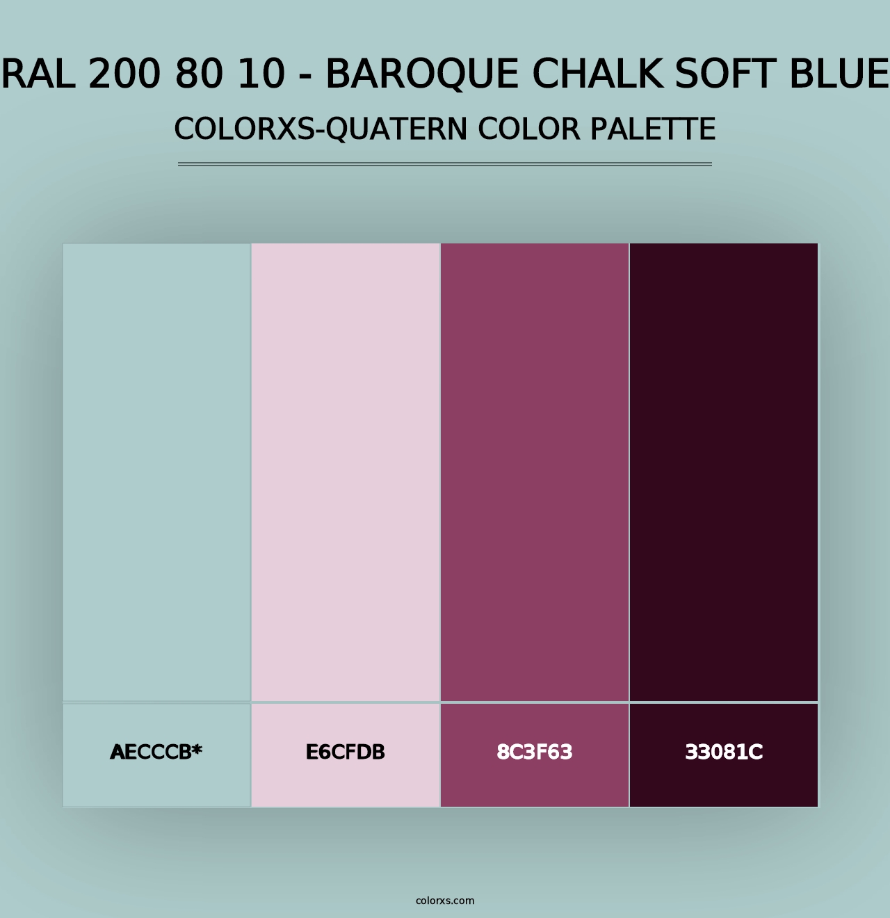 RAL 200 80 10 - Baroque Chalk Soft Blue - Colorxs Quad Palette