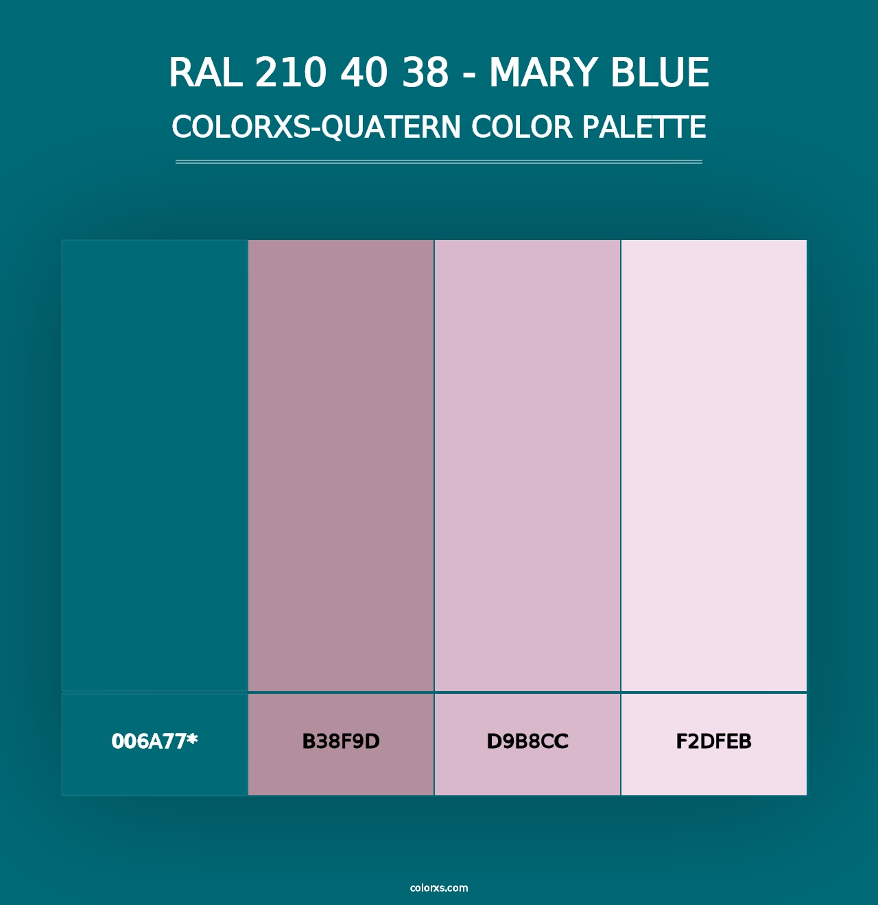 RAL 210 40 38 - Mary Blue - Colorxs Quad Palette