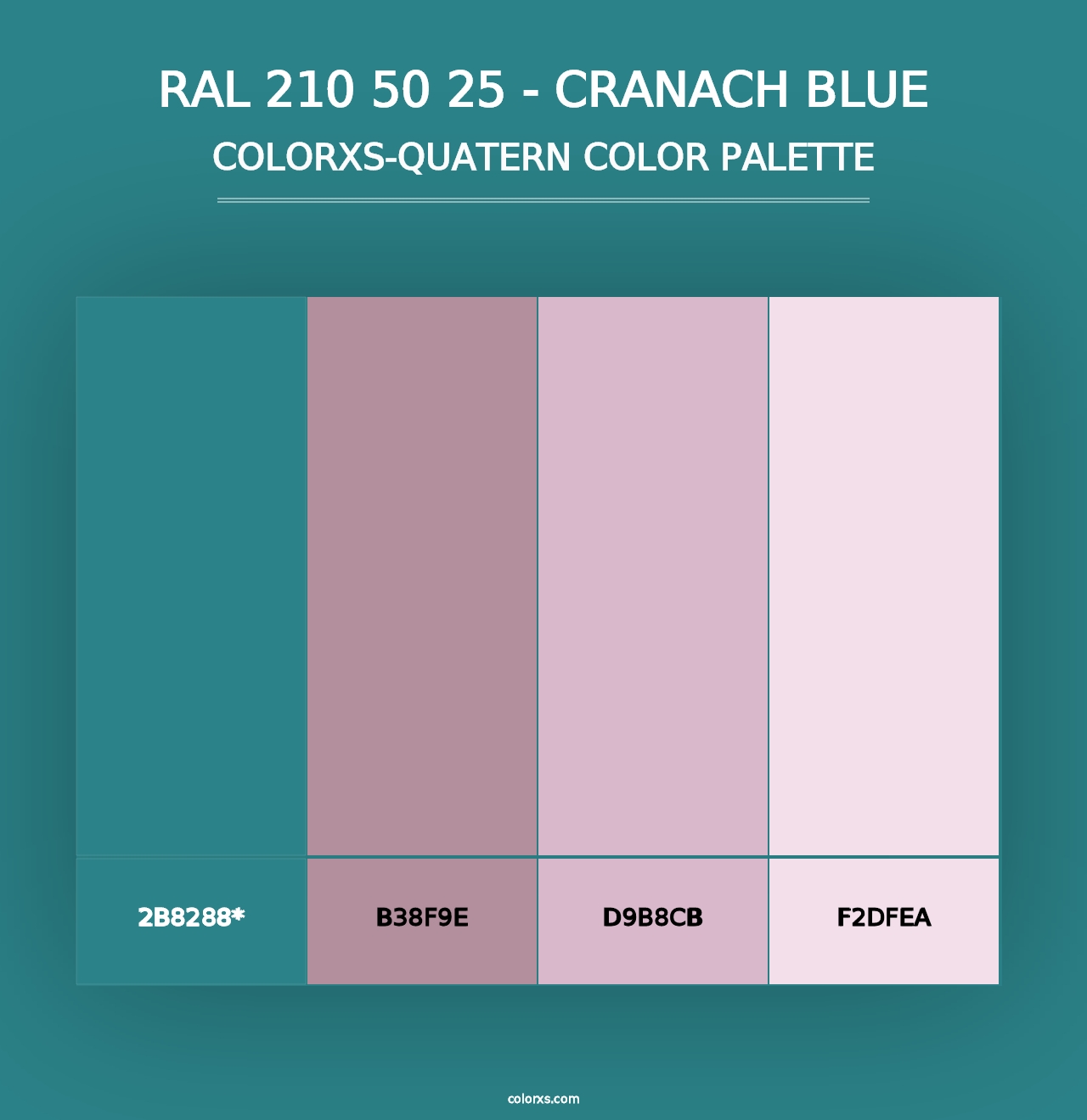 RAL 210 50 25 - Cranach Blue - Colorxs Quad Palette