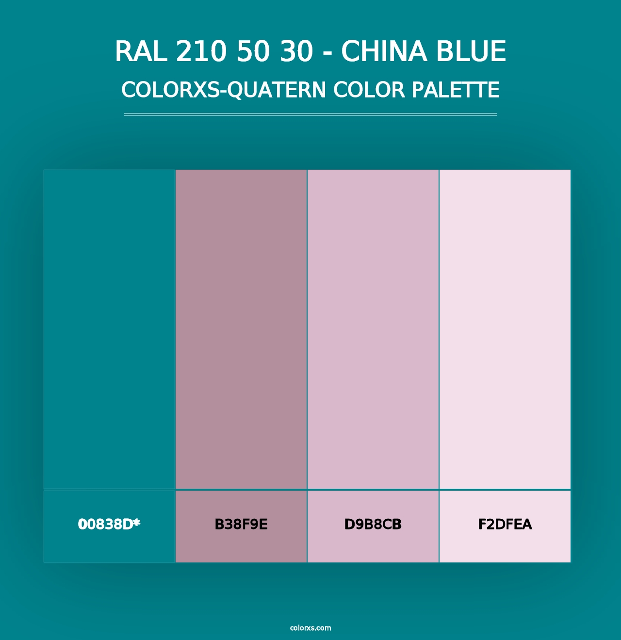 RAL 210 50 30 - China Blue - Colorxs Quad Palette