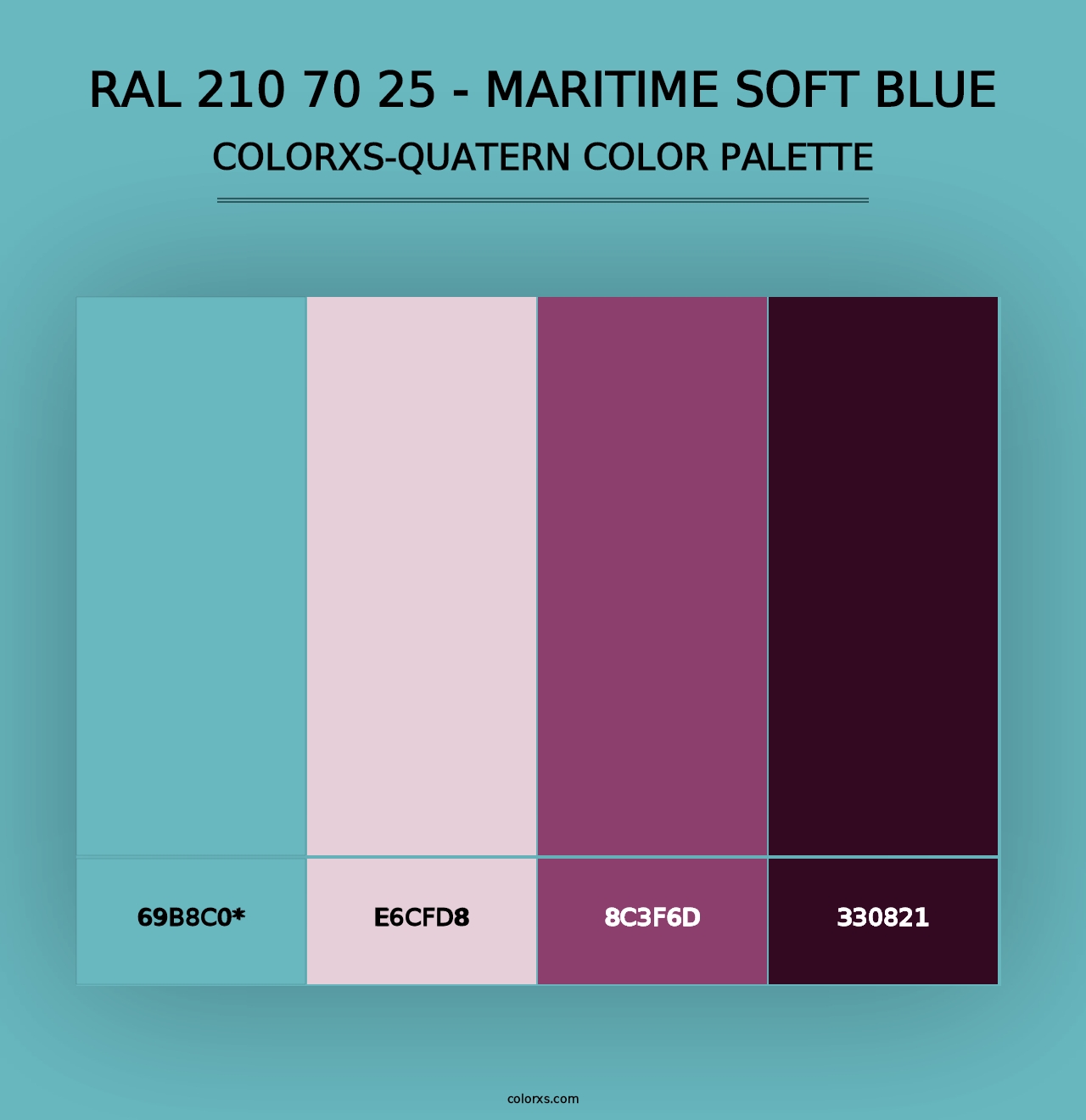 RAL 210 70 25 - Maritime Soft Blue - Colorxs Quad Palette