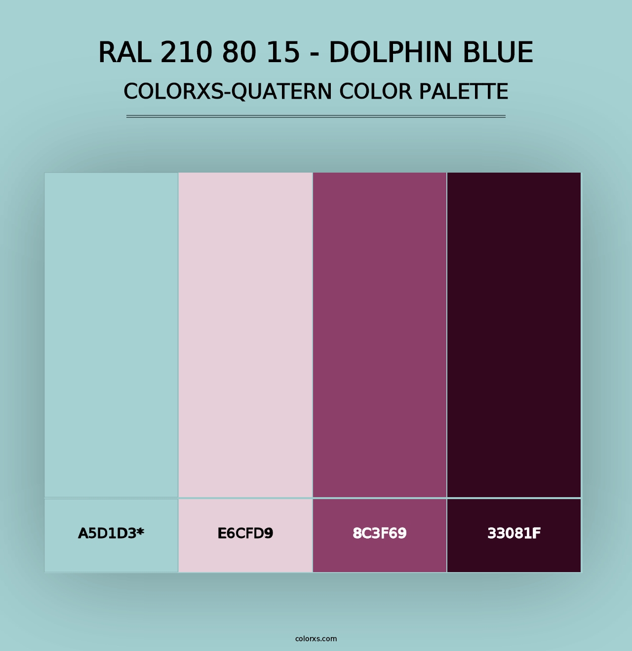 RAL 210 80 15 - Dolphin Blue - Colorxs Quad Palette