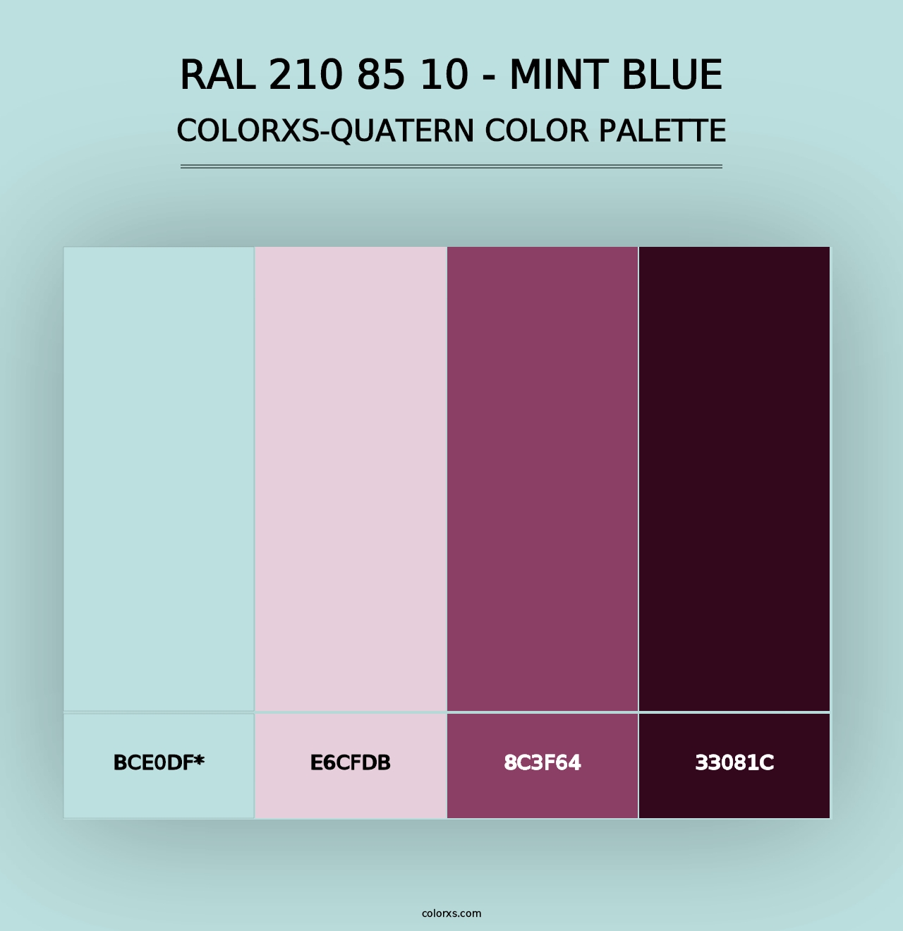 RAL 210 85 10 - Mint Blue - Colorxs Quad Palette