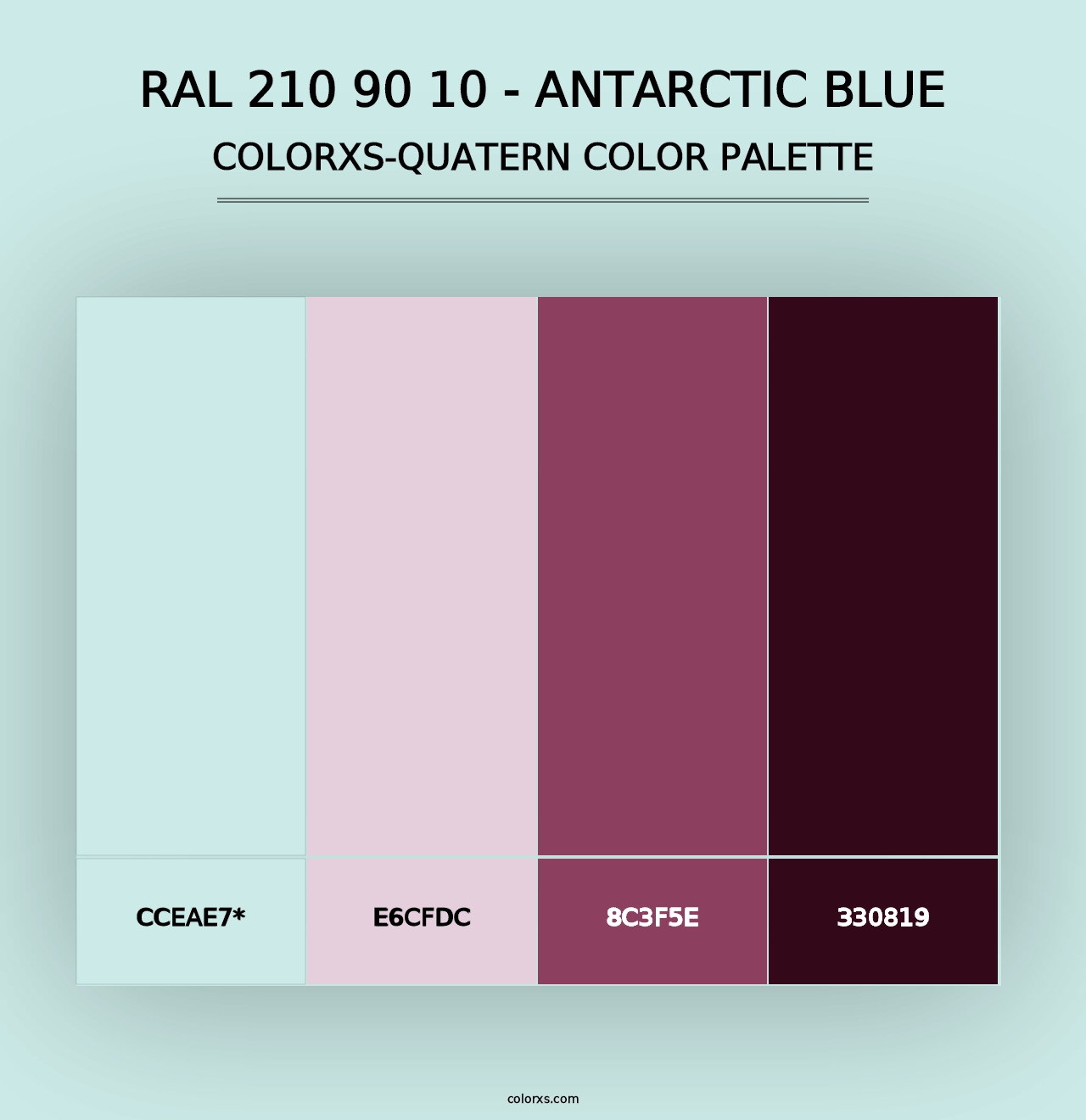 RAL 210 90 10 - Antarctic Blue - Colorxs Quad Palette