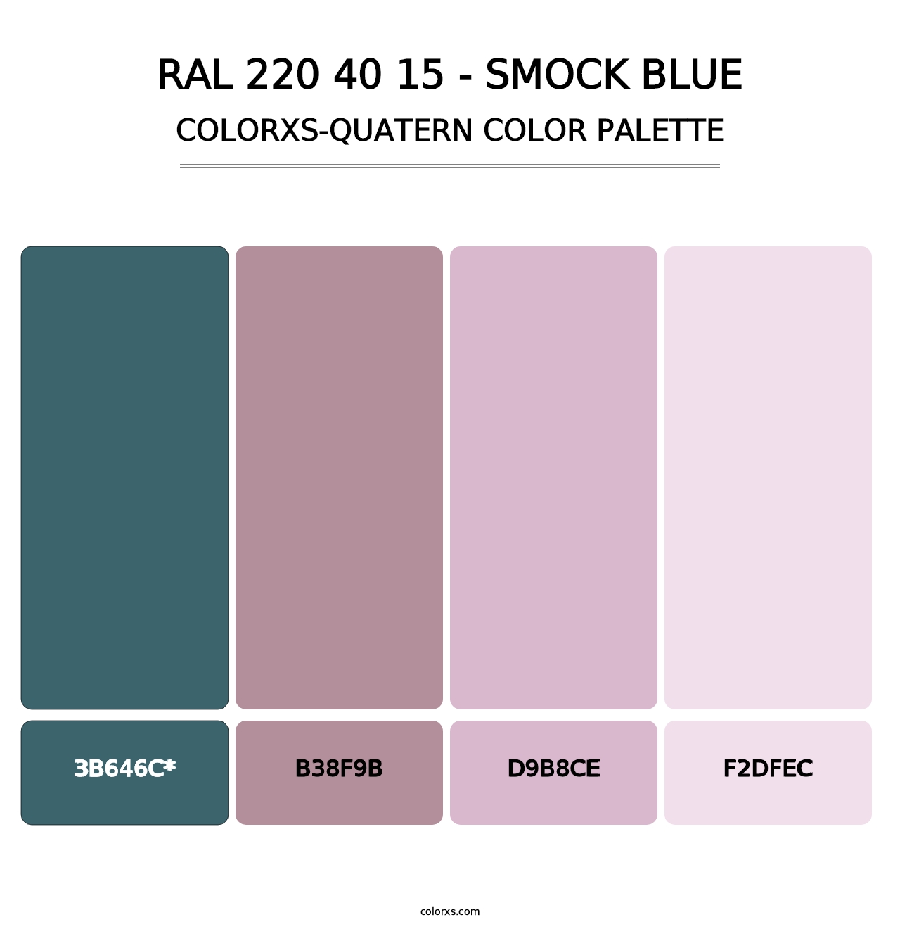 RAL 220 40 15 - Smock Blue - Colorxs Quad Palette