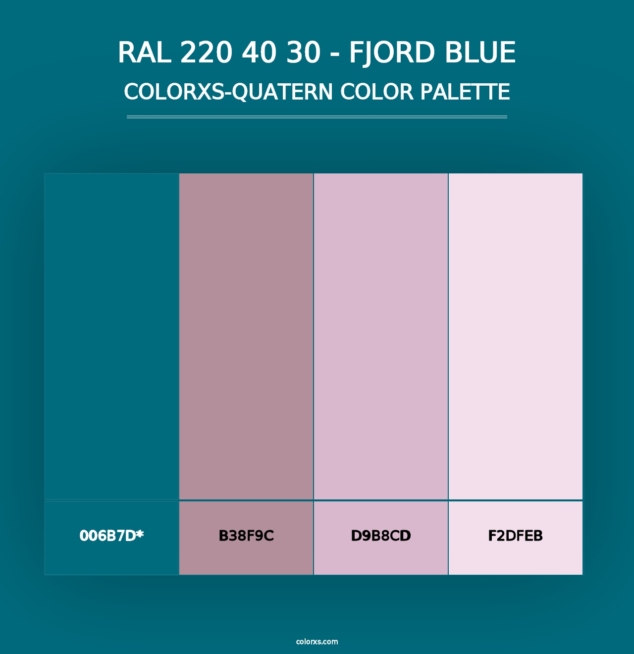 RAL 220 40 30 - Fjord Blue - Colorxs Quad Palette