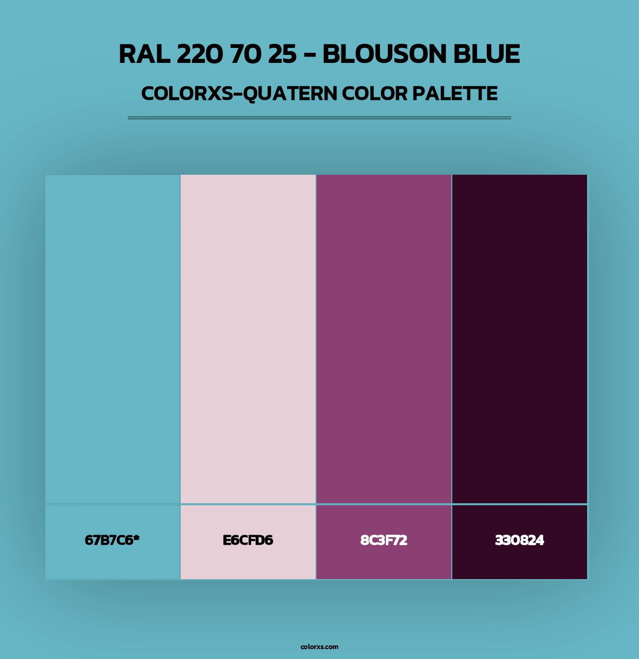 RAL 220 70 25 - Blouson Blue - Colorxs Quad Palette