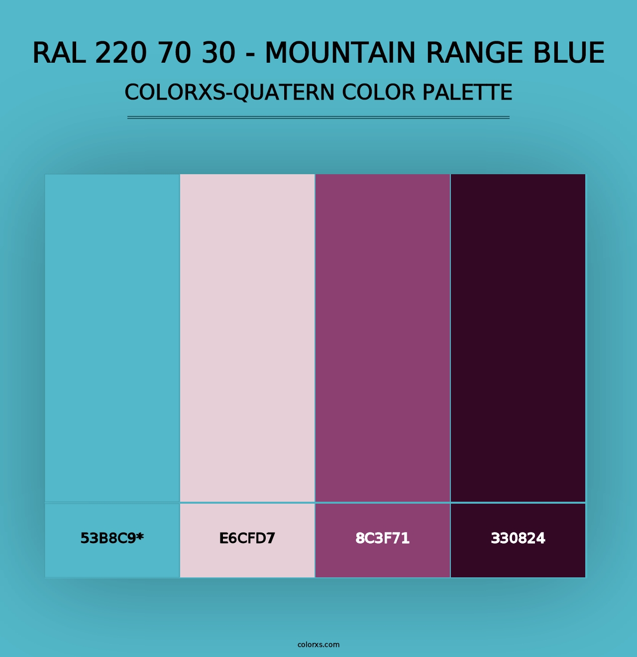 RAL 220 70 30 - Mountain Range Blue - Colorxs Quad Palette