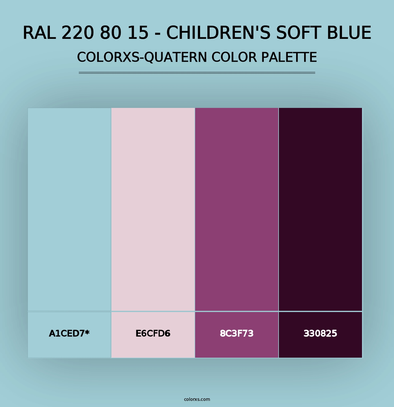 RAL 220 80 15 - Children's Soft Blue - Colorxs Quad Palette