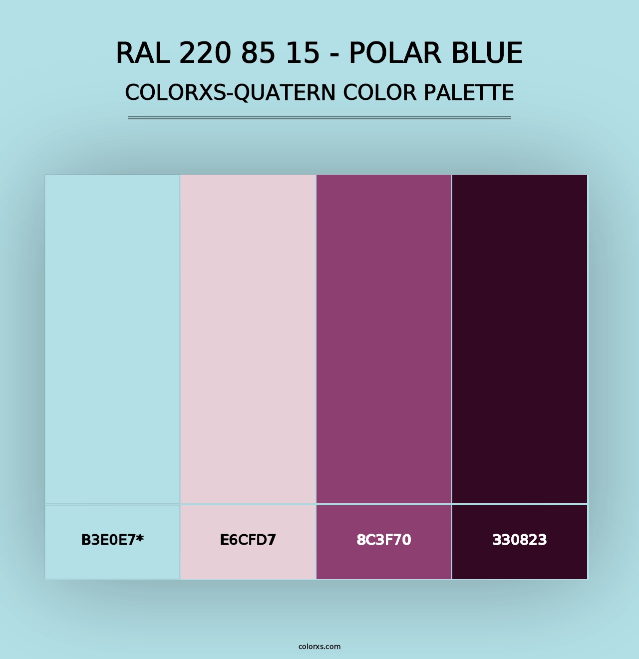 RAL 220 85 15 - Polar Blue - Colorxs Quad Palette