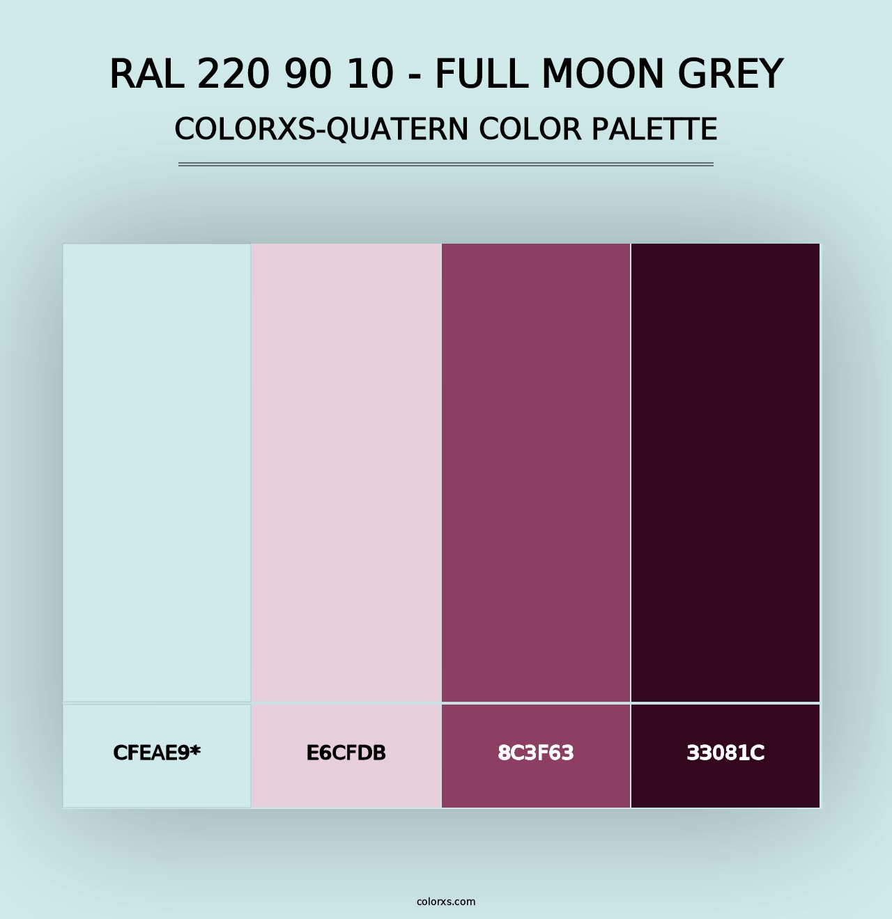 RAL 220 90 10 - Full Moon Grey - Colorxs Quad Palette