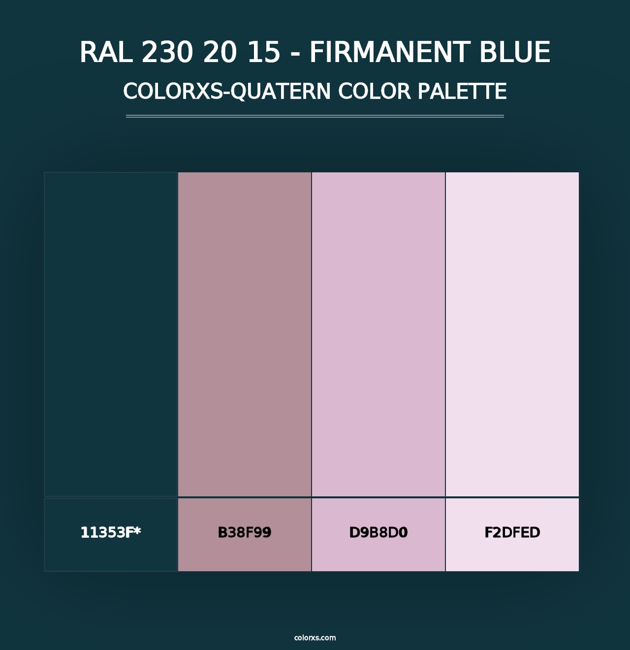 RAL 230 20 15 - Firmanent Blue - Colorxs Quad Palette