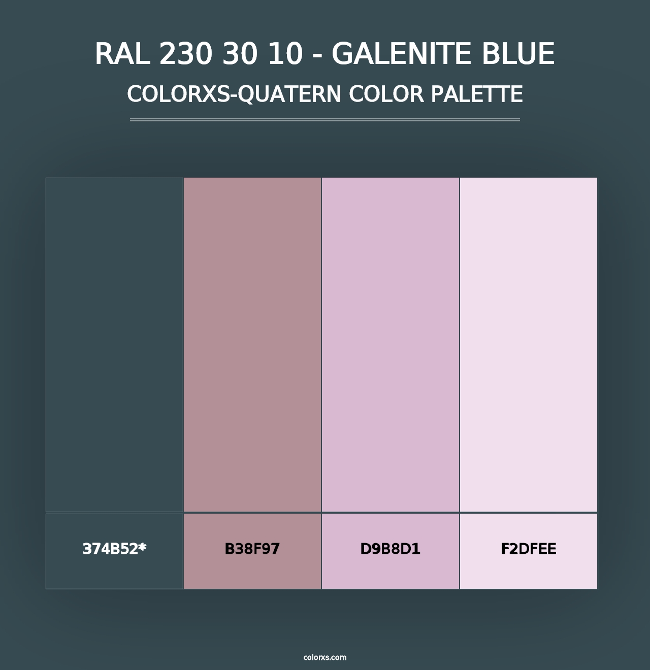 RAL 230 30 10 - Galenite Blue - Colorxs Quad Palette