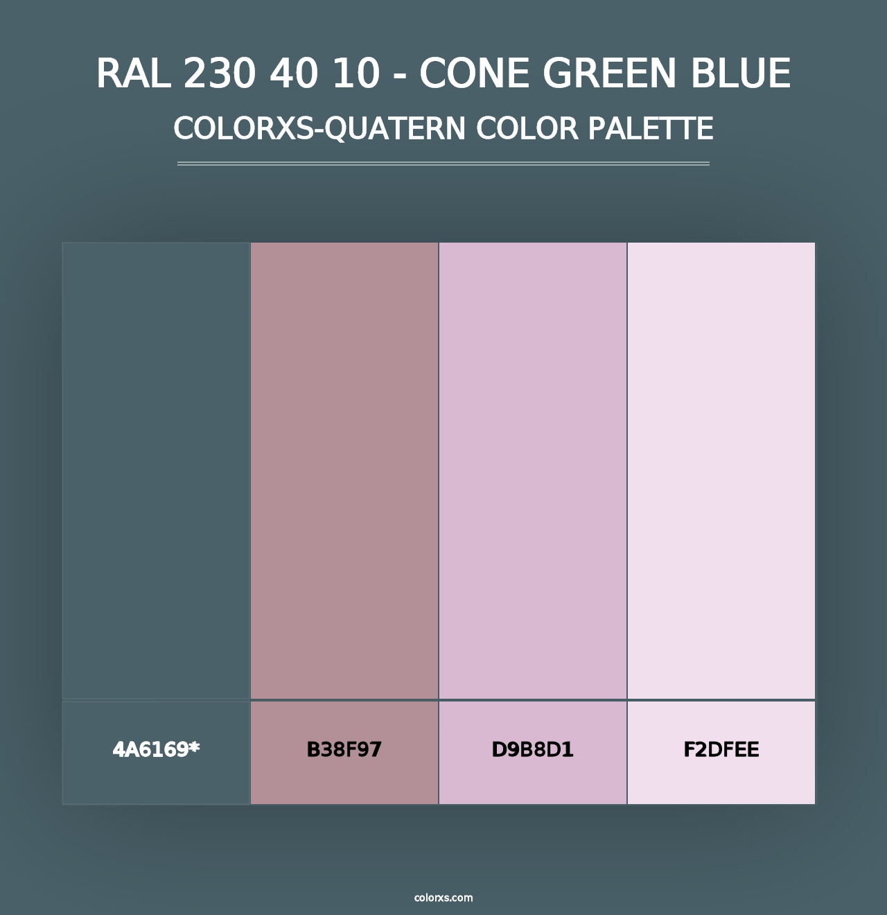 RAL 230 40 10 - Cone Green Blue - Colorxs Quad Palette