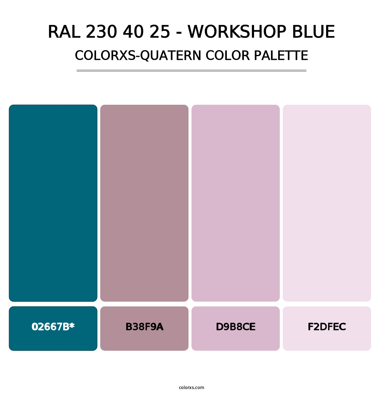 RAL 230 40 25 - Workshop Blue - Colorxs Quad Palette