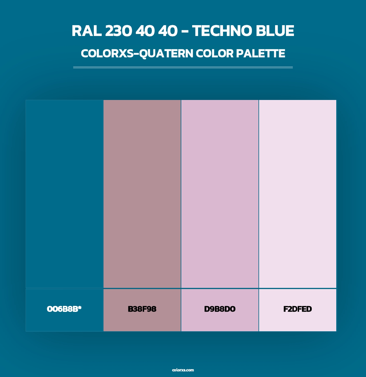 RAL 230 40 40 - Techno Blue - Colorxs Quad Palette