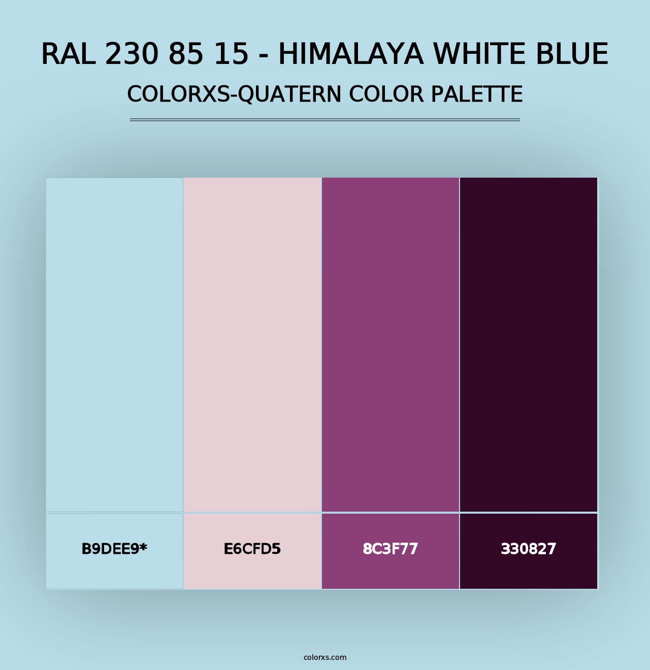 RAL 230 85 15 - Himalaya White Blue - Colorxs Quad Palette