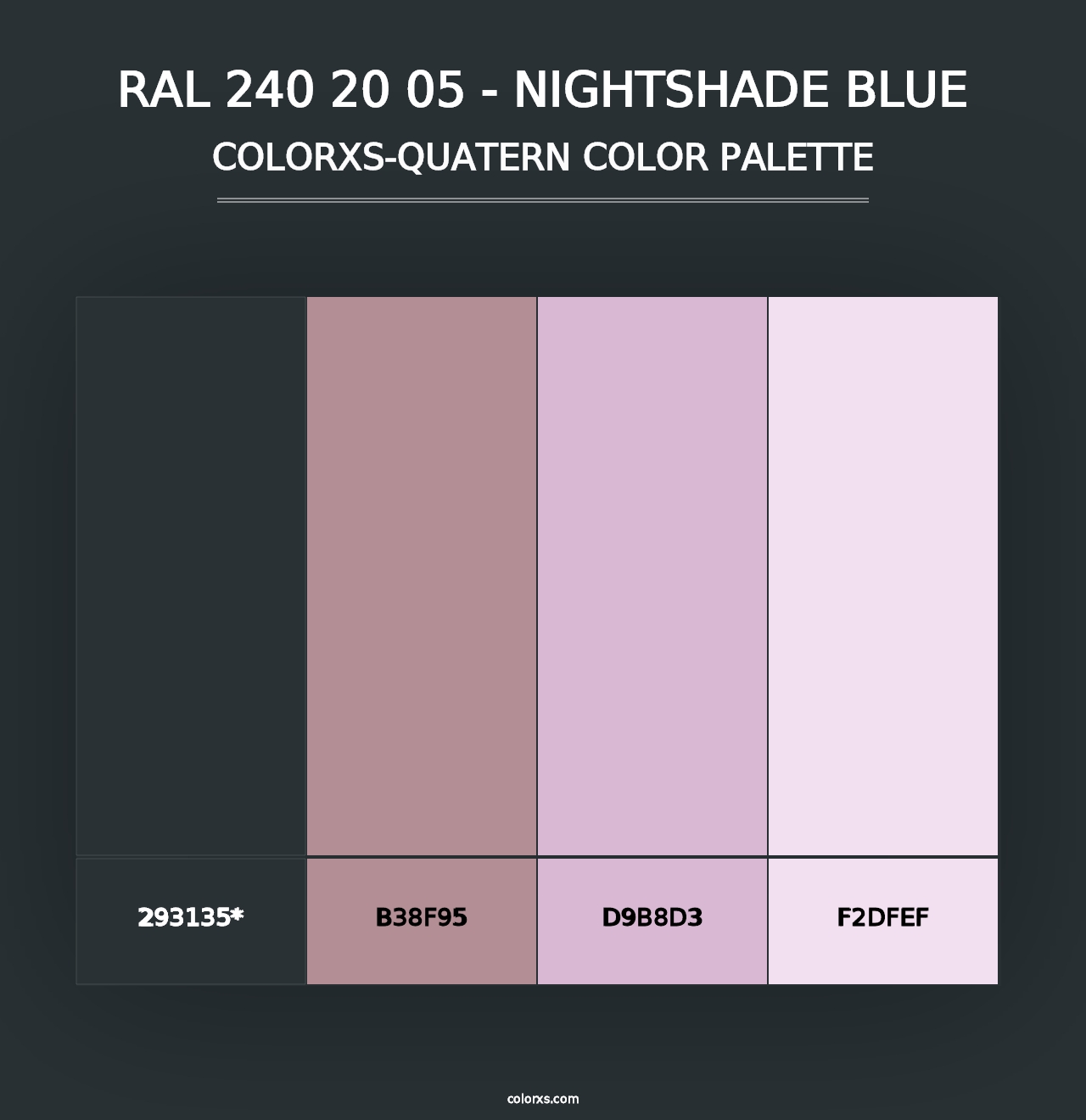 RAL 240 20 05 - Nightshade Blue - Colorxs Quad Palette