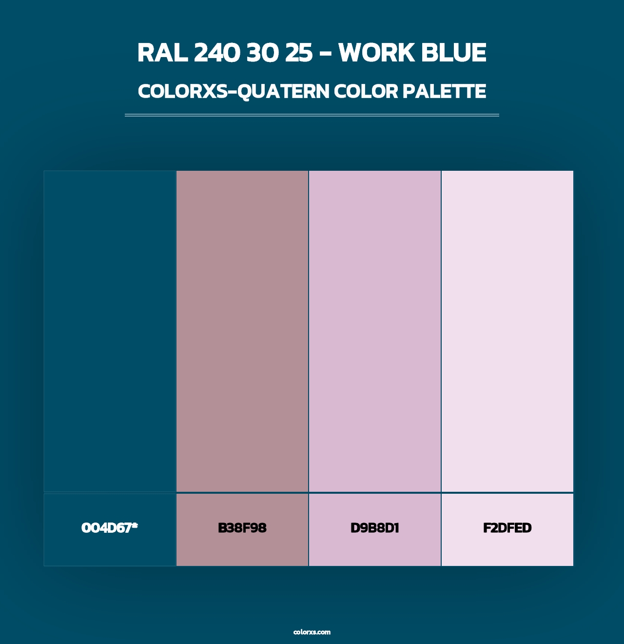 RAL 240 30 25 - Work Blue - Colorxs Quad Palette