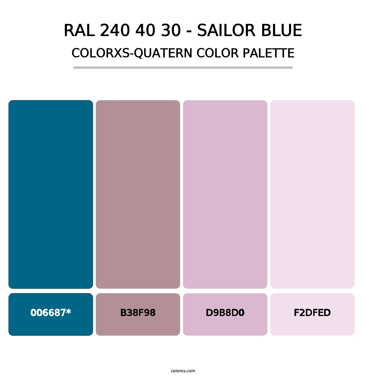 RAL 240 40 30 - Sailor Blue - Colorxs Quad Palette