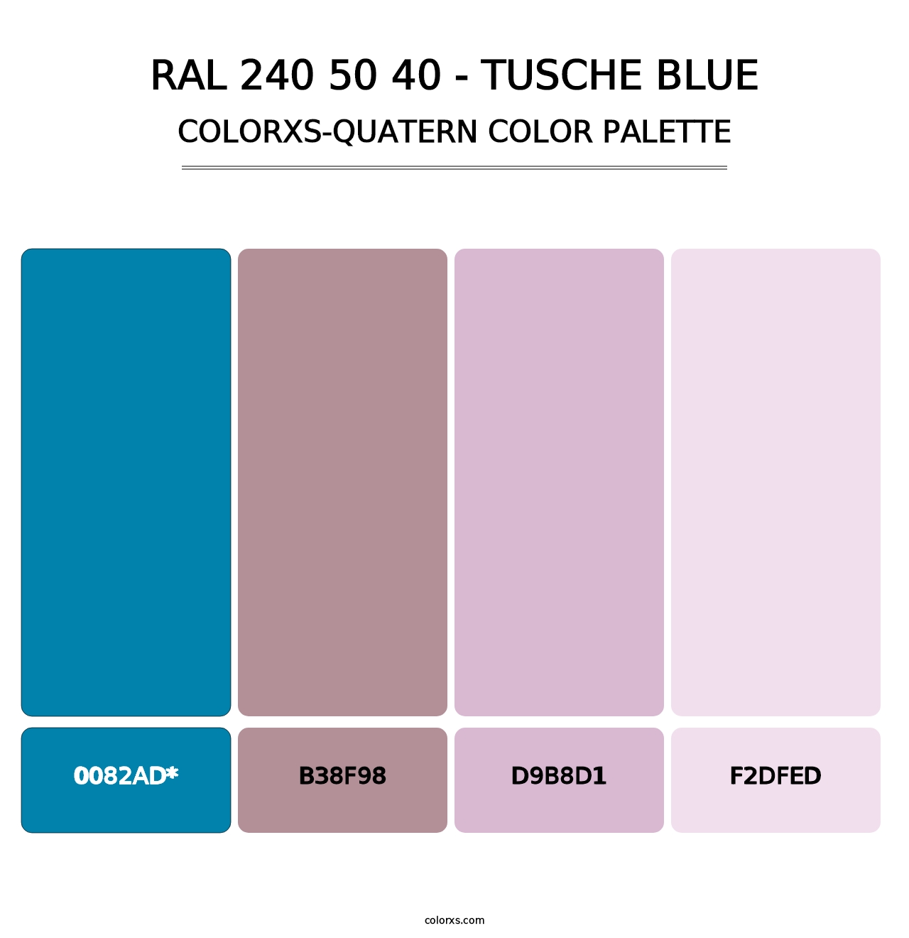 RAL 240 50 40 - Tusche Blue - Colorxs Quad Palette