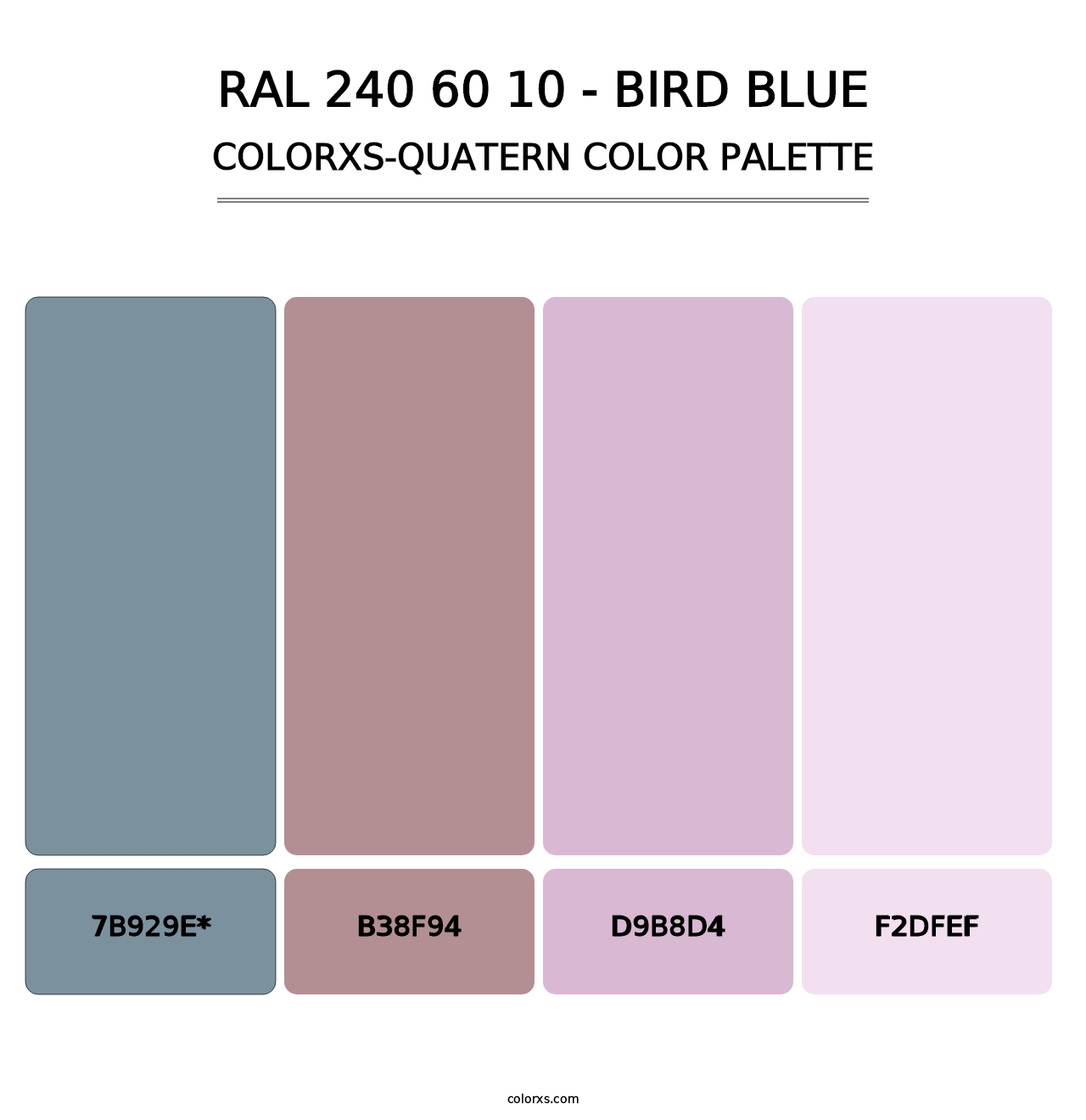 RAL 240 60 10 - Bird Blue - Colorxs Quad Palette