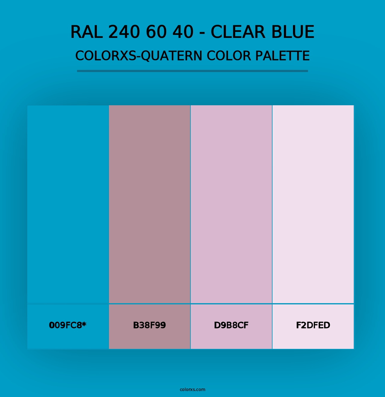 RAL 240 60 40 - Clear Blue - Colorxs Quad Palette