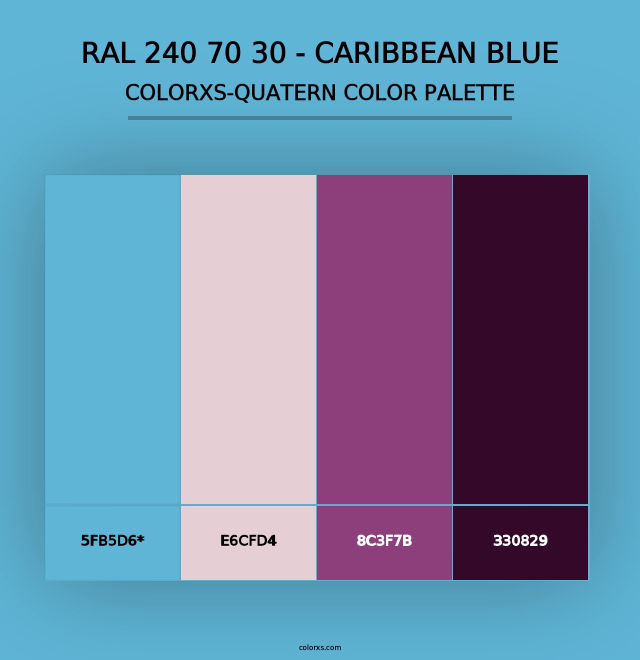 RAL 240 70 30 - Caribbean Blue - Colorxs Quad Palette