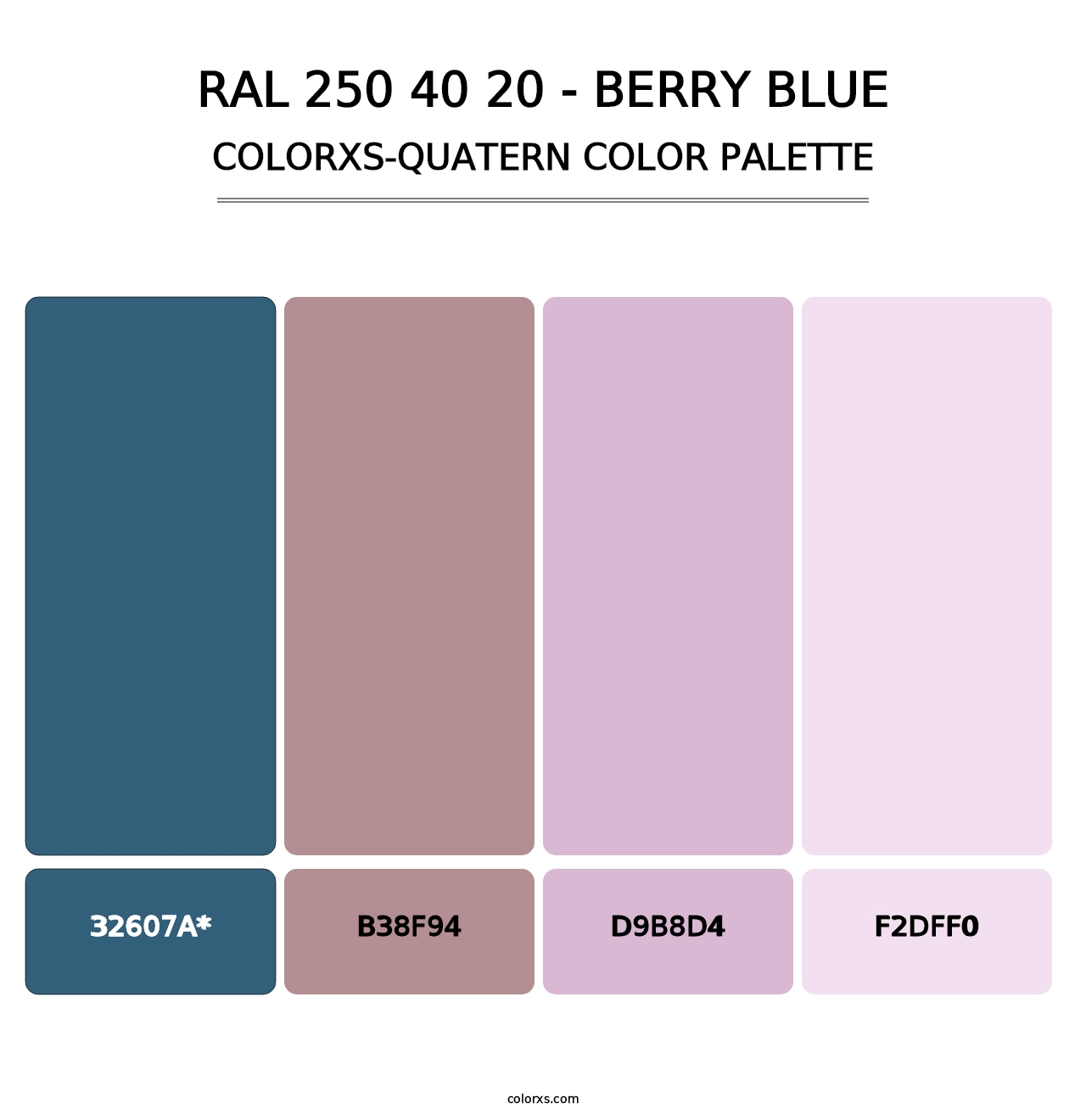 RAL 250 40 20 - Berry Blue - Colorxs Quad Palette